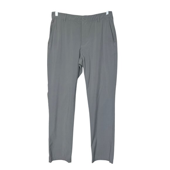 Izod Mens Golf Pants Stretch Flat-Front Performance Wear Gray Size 34x32 - Picture 1 of 10